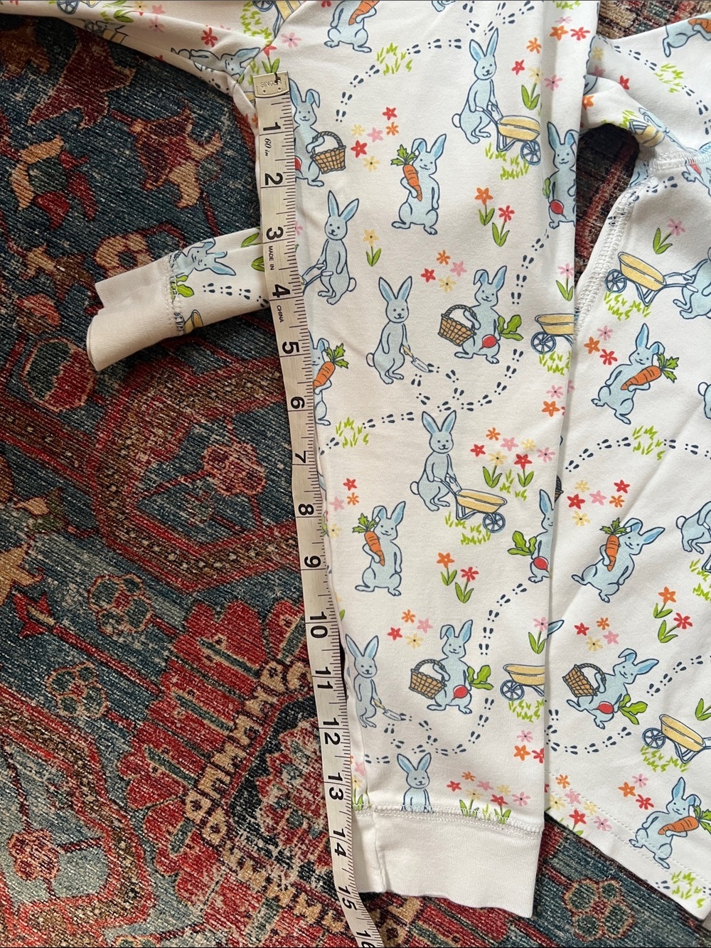 Kids Roller Rabbit Long Sleeve Pajama Set Henley carrots bunny 6yr - Picture 6 of 6